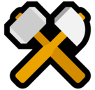 Hammer and Pick Emoji, Microsoft style