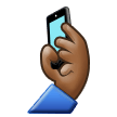 Selfie Emoji with Medium-Dark Skin Tone, Samsung style
