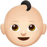 Baby Emoji with Light Skin Tone, Apple style