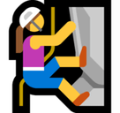 Woman Climbing Emoji, Microsoft style