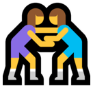Women Wrestling Emoji, Microsoft style