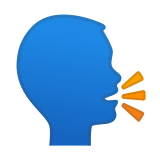 Speaking Head Emoji, Google style