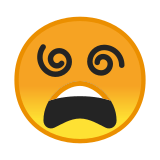 Dizzy Face Emoji, Google style