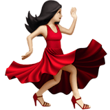 Woman Dancing Emoji with Light Skin Tone, Apple style