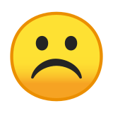 Frowning Face Emoji, Google style