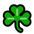 Shamrock Emoji, Microsoft style