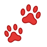 Paw Prints Emoji, Google style