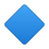 Large Blue Diamond Emoji, Google style
