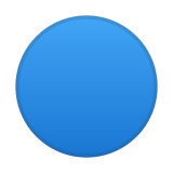 Blue Circle Emoji, Google style