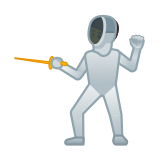 Person Fencing Emoji, Google style