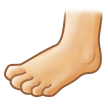 Foot Emoji with Light Skin Tone, Samsung style