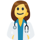Woman Health Worker Emoji, Facebook style