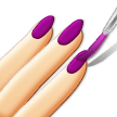 Nail Polish Emoji with Light Skin Tone, Samsung style