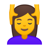 Woman Getting Massage Emoji, Google style