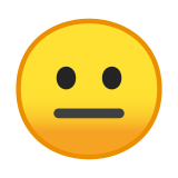 Neutral Face Emoji, Google style