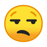 Unamused Face Emoji, Google style