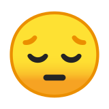 Pensive Face Emoji, Google style