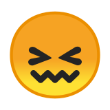 Confounded Face Emoji, Google style