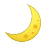 Crescent Moon Emoji, Google style