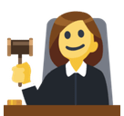 Woman Judge Emoji, Facebook style