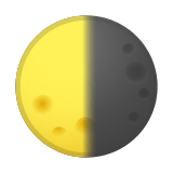 Last Quarter Moon Emoji, Google style