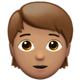 Person Emoji with Medium Skin Tone, Apple style