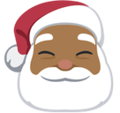 Santa Claus Emoji with Medium-Dark Skin Tone, Facebook style