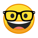 Nerd Face Emoji, Google style