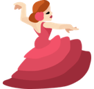 Woman Dancing Emoji with Light Skin Tone, Facebook style
