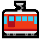 Tram Car Emoji, Microsoft style