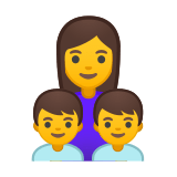 Family: Woman, Boy, Boy Emoji, Google style