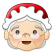 Mrs. Claus Emoji with Light Skin Tone, Samsung style