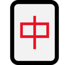 Mahjong Red Dragon Emoji, Microsoft style