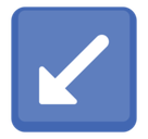 Down-Left Arrow Emoji, Facebook style