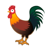 Rooster Emoji, Google style