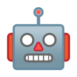Robot Face Emoji, Google style