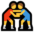 Men Wrestling Emoji, Microsoft style