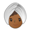 Woman Wearing Turban Emoji with Medium-Dark Skin Tone, Samsung style