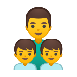Family: Man, Boy, Boy Emoji, Google style