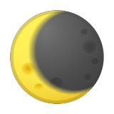 Waning Crescent Moon Emoji, Google style