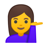 Woman Tipping Hand Emoji, Google style