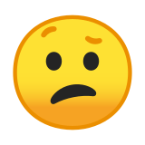 Confused Face Emoji, Google style