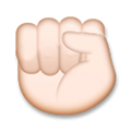 Raised Fist Emoji with Medium-Light Skin Tone, LG style