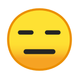 Expressionless Face Emoji, Google style