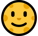 Full Moon Face Emoji, Microsoft style
