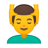 Man Getting Massage Emoji, Google style