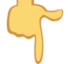 Finger Pointing Down Emoji, Facebook style
