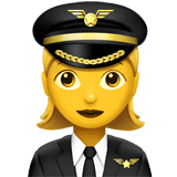 Woman Pilot Emoji, Apple style