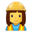 Woman Construction Worker Emoji, Samsung style