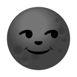 New Moon Face Emoji, Google style